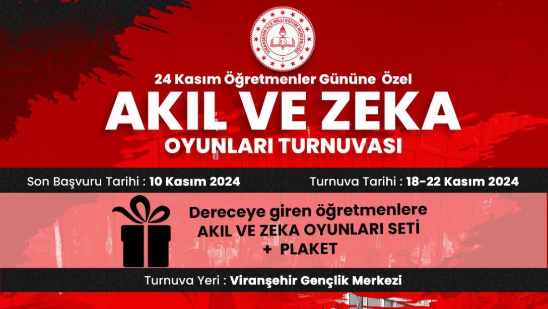 AKIL VE ZEKA OYUNLARI TURNUVASI...